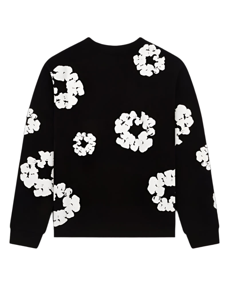 Denim Tears Long Sleeve Cotton Wreath Tee “Black”