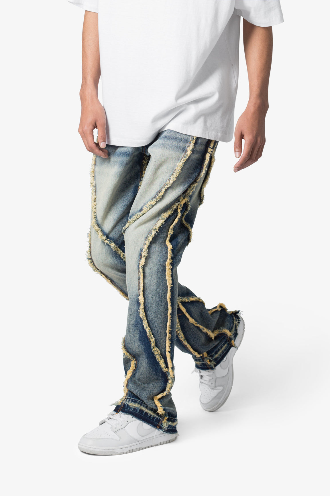 Calça Ethereal Flare Rip Denim “Medium Blue”