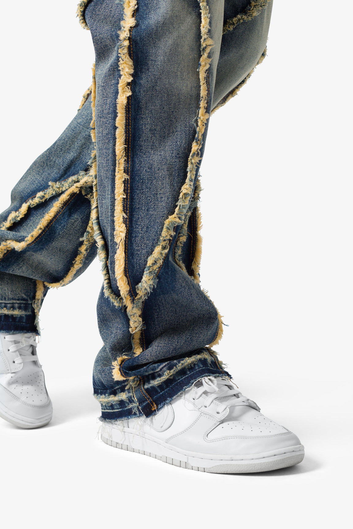 Calça Ethereal Flare Rip Denim “Medium Blue”