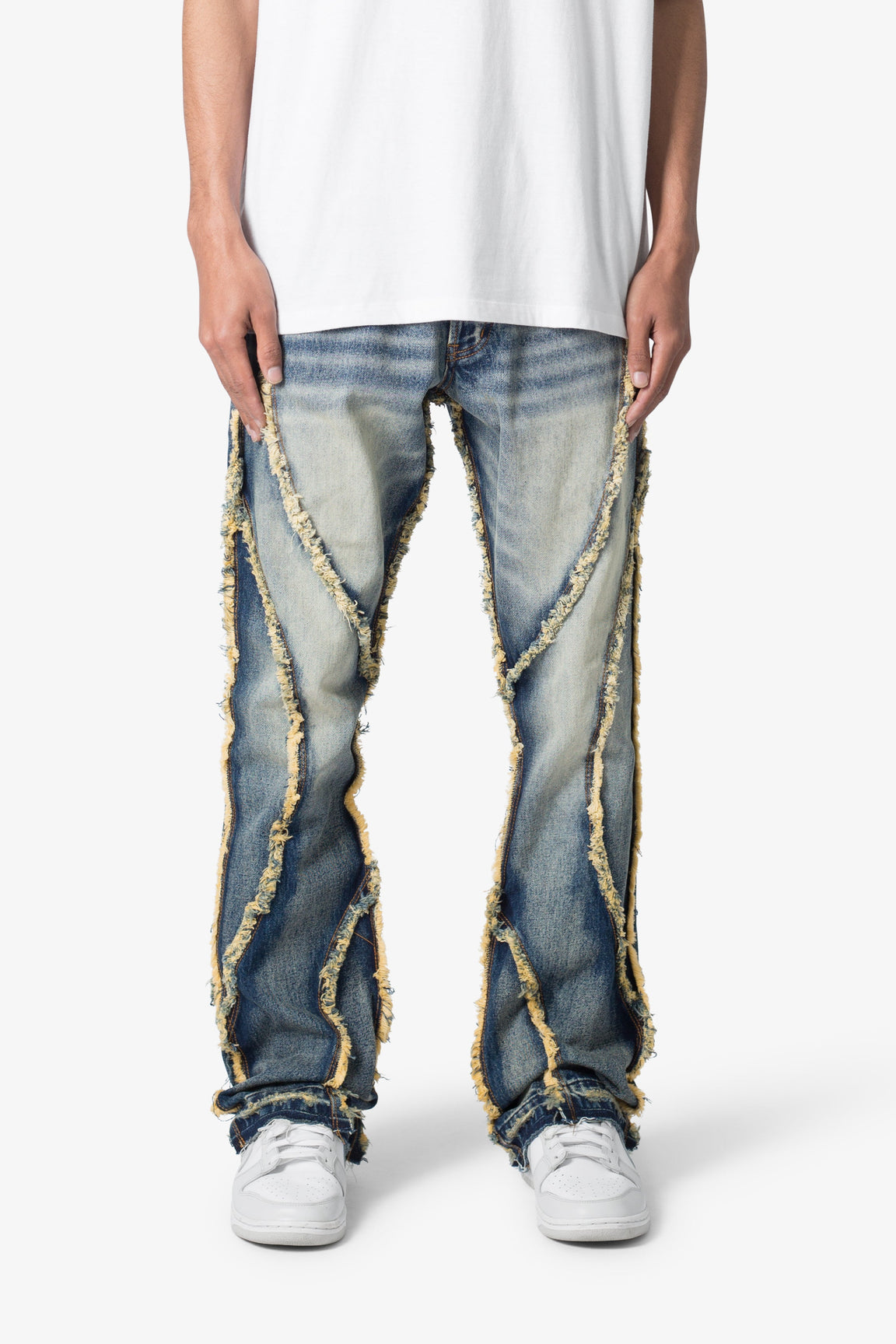 Calça Ethereal Flare Rip Denim “Medium Blue”