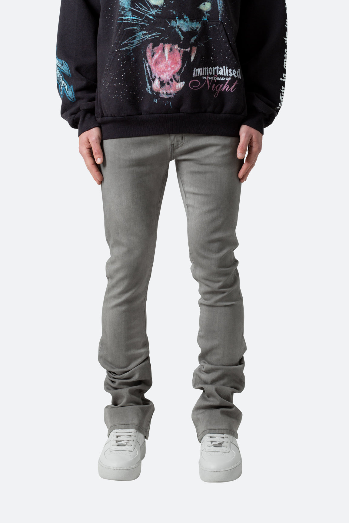 Calça Convertible Skinny Denim “Grey”