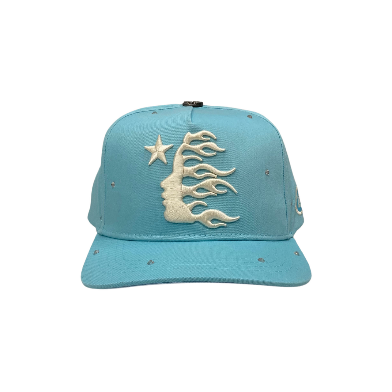 Hellstar Studios OG Logo Rhinestone Snapback Hat “Baby Blue”