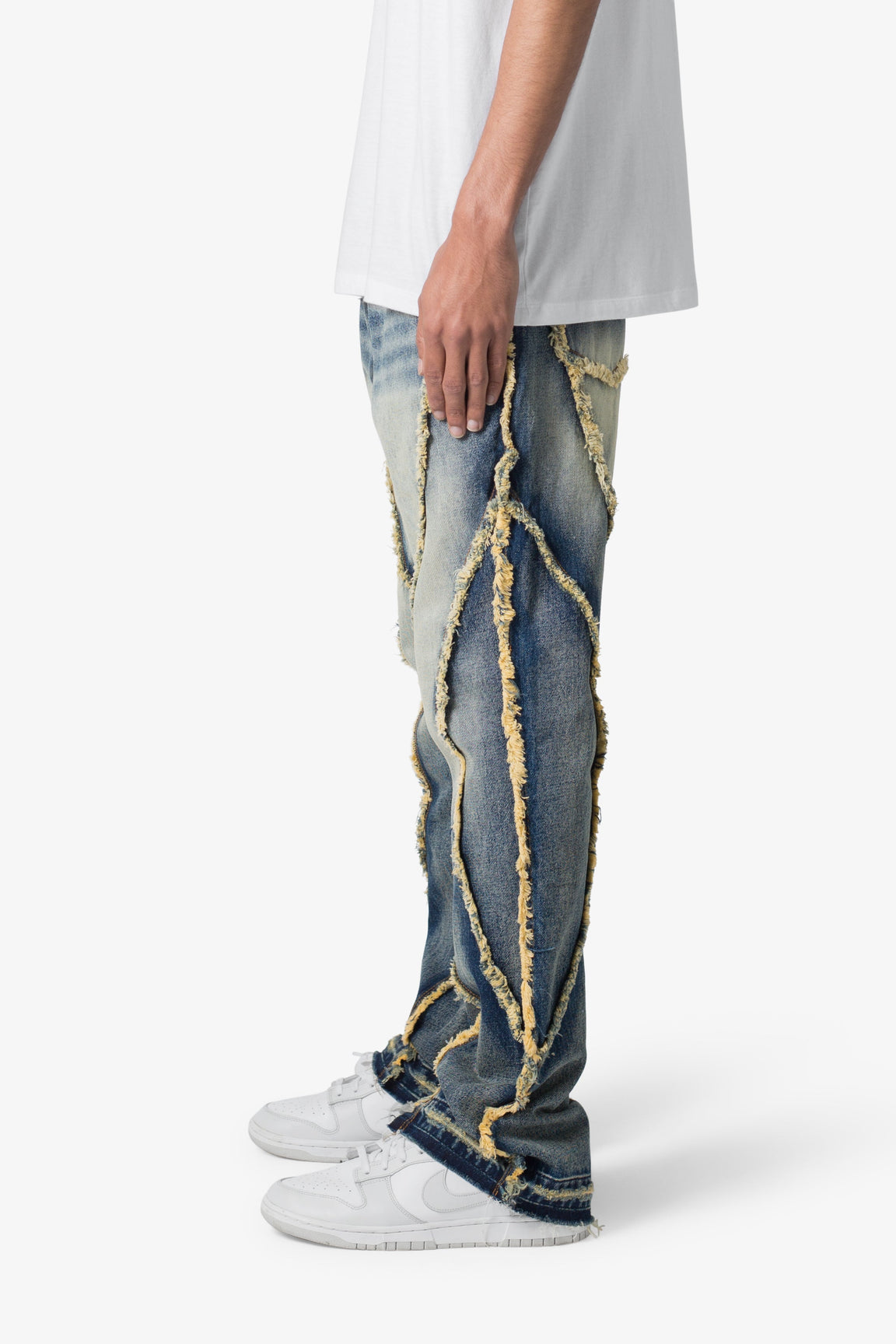 Calça Ethereal Flare Rip Denim “Medium Blue”