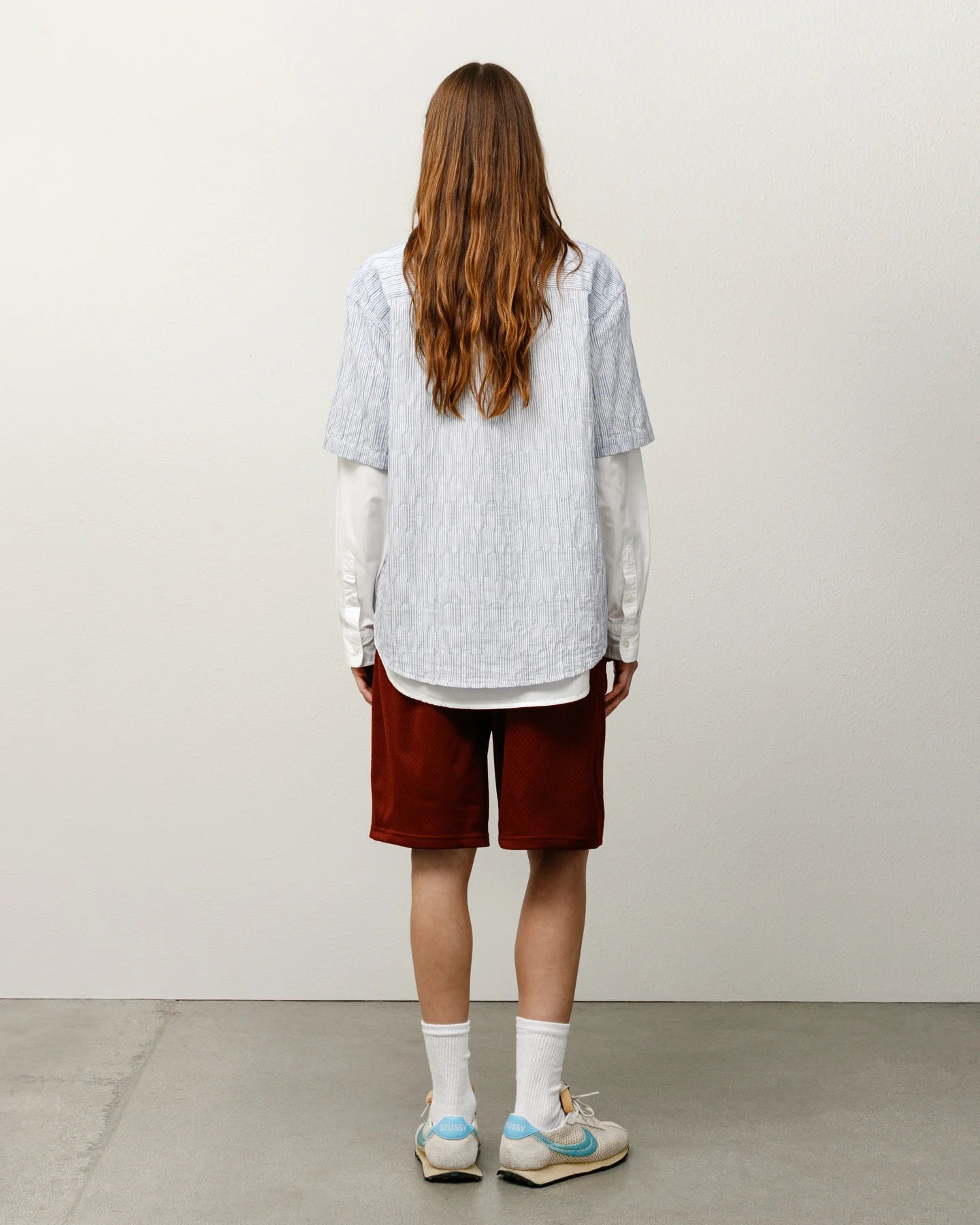 Stussy Basic Mesh Shorts “Dark Red”