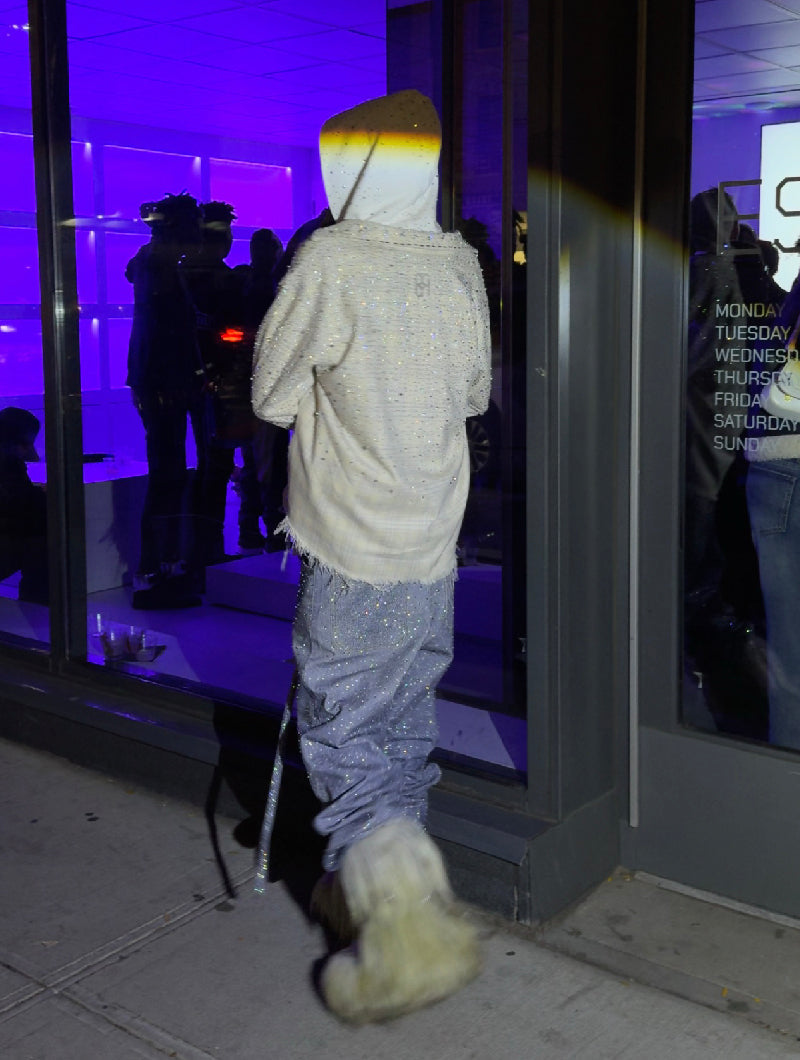 Calça Birth Of A Royal Child Washed 20k Swarovski Diamond “Denim”