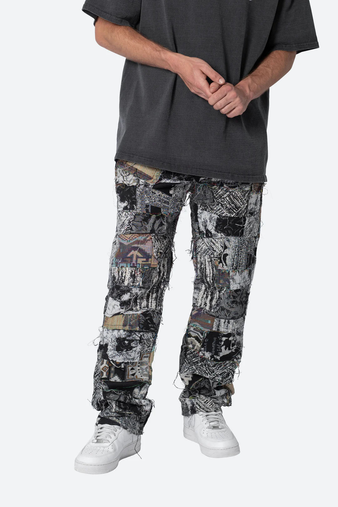 Calça Paneled Blanket “Black/White”
