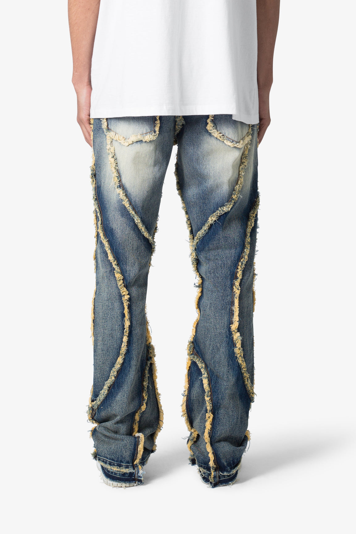 Calça Ethereal Flare Rip Denim “Medium Blue”