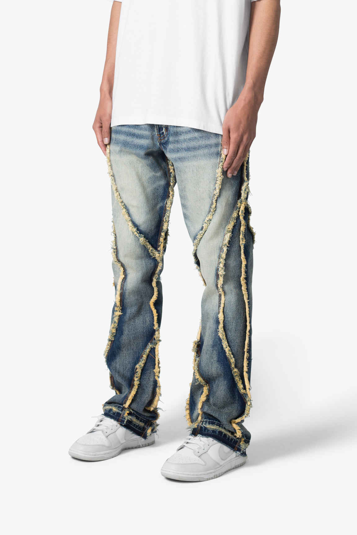 Calça Ethereal Flare Rip Denim “Medium Blue”