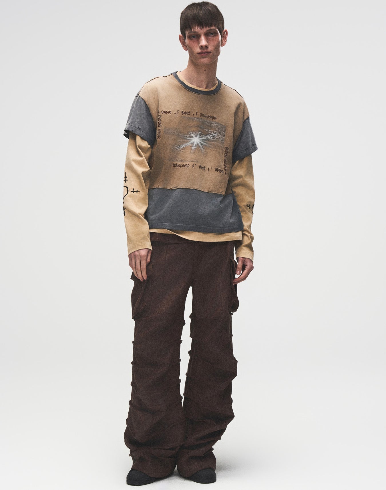 Birth of a Royal Child Distressed Long-sleeve Tee “Stained”