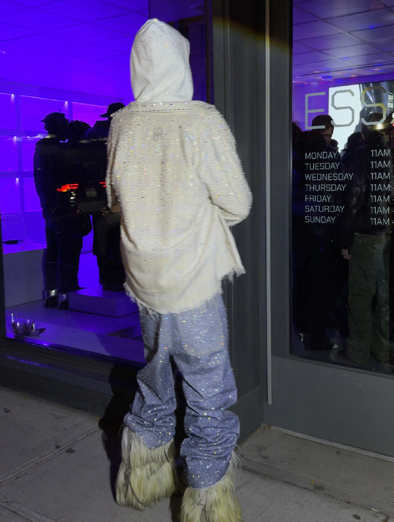 Calça Birth Of A Royal Child Washed 20k Swarovski Diamond “Denim”