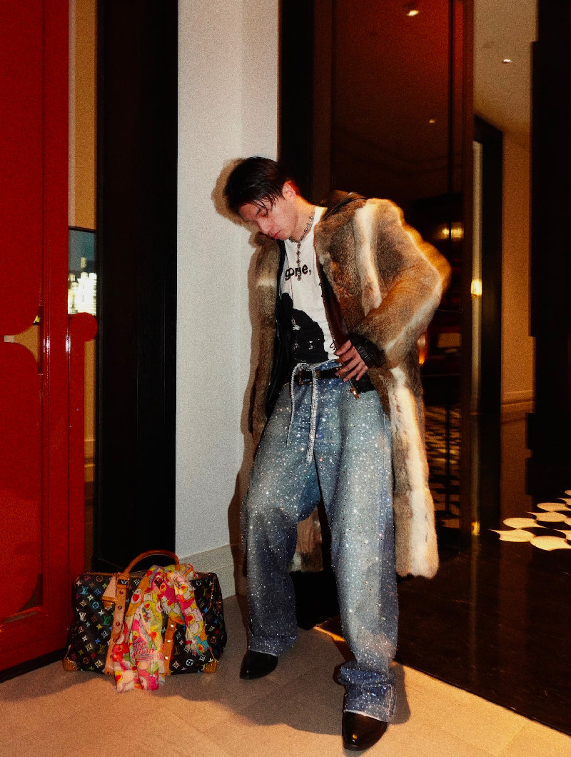 Calça Birth Of A Royal Child Washed 20k Swarovski Diamond “Denim”