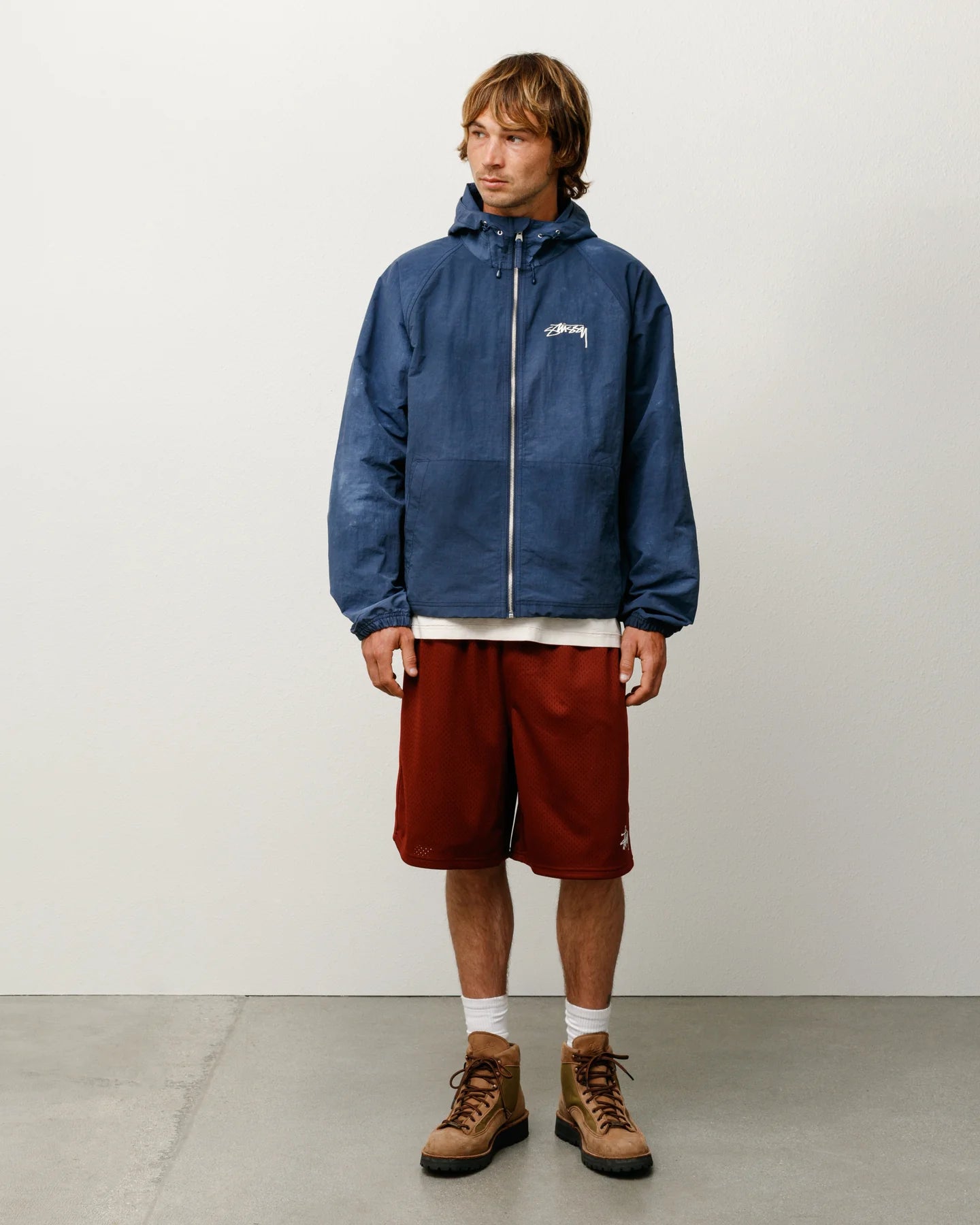 Stussy Basic Mesh Shorts “Dark Red”