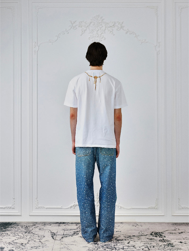 Calça Birth Of A Royal Child Washed 20k Swarovski Diamond “Denim”