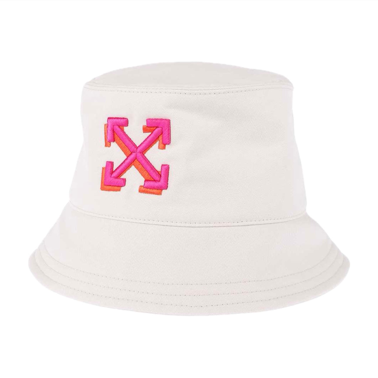 Off-White Cotton Twill Bucket Hat
