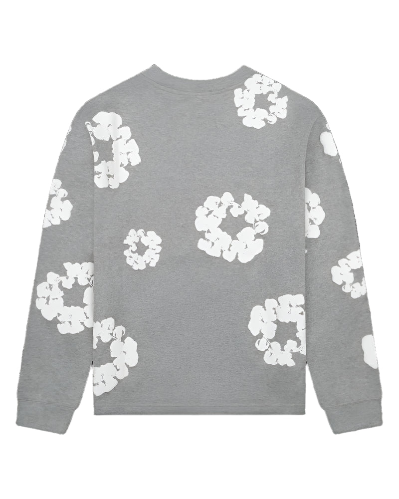Denim Tears Long Sleeve Cotton Wreath Tee “Grey”