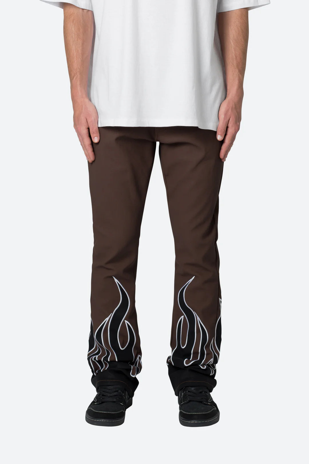Calça Leather Flare Flame “Brown”