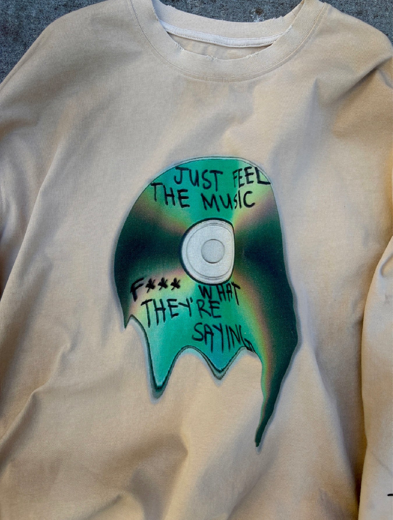 Birth of a Royal Child Distressed Long-sleeve Tee “Stained”
