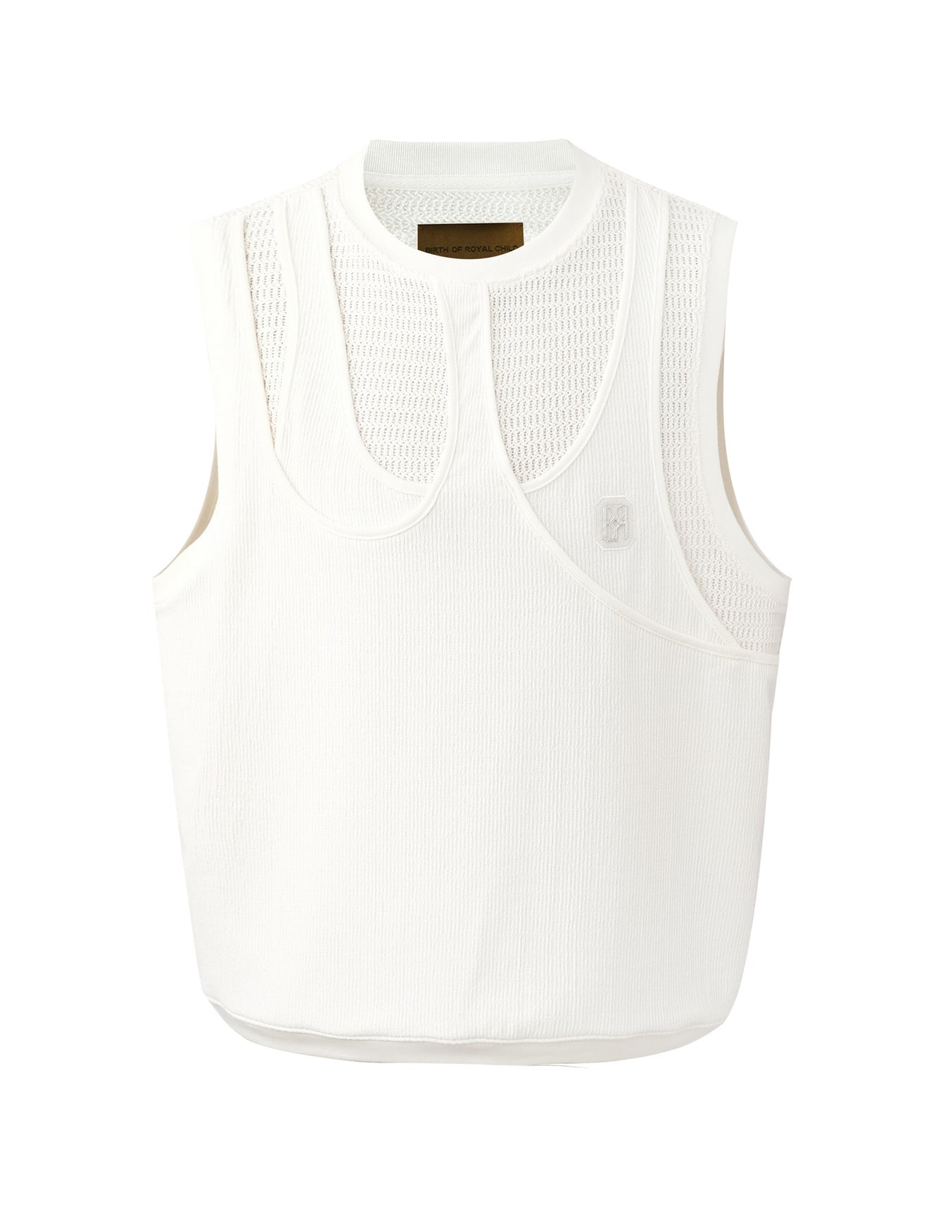 Birth of a Royal Child Fluid Layered Knit Tank In “White”