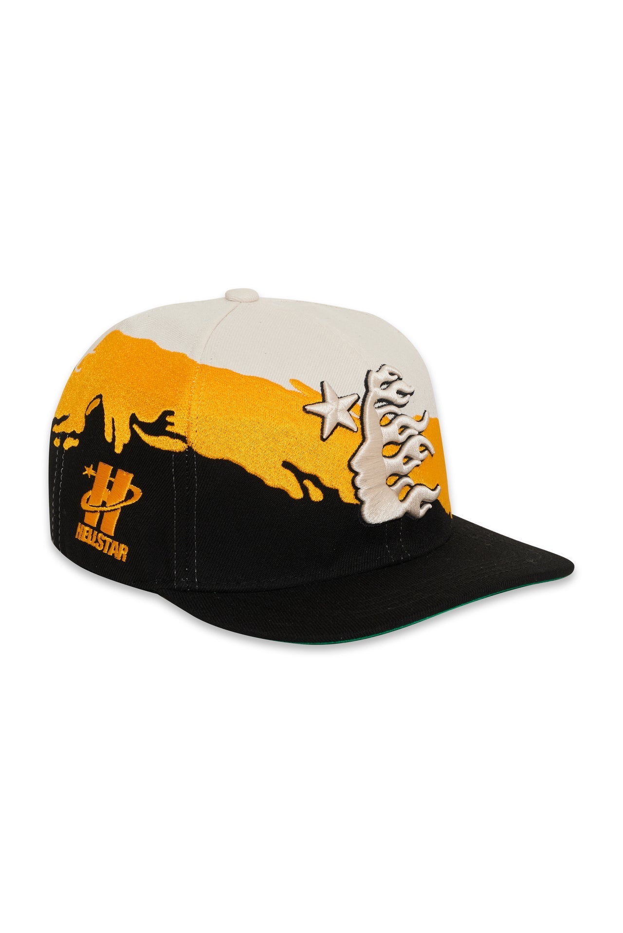 Hellstar Studios Snapback Hat Paintbrush “Orange/Black”