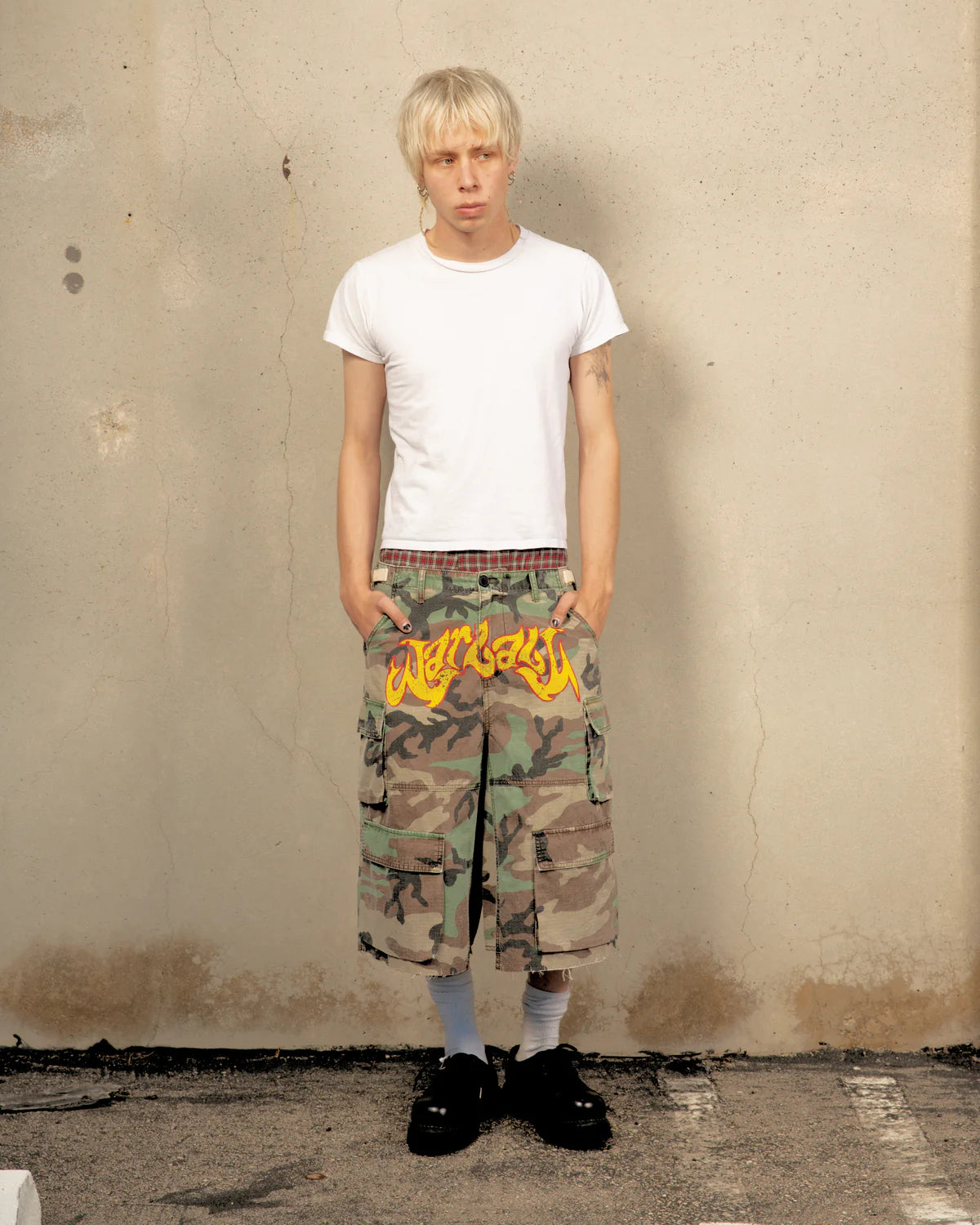 Bravest Camo Cargo Shorts “War Baby”