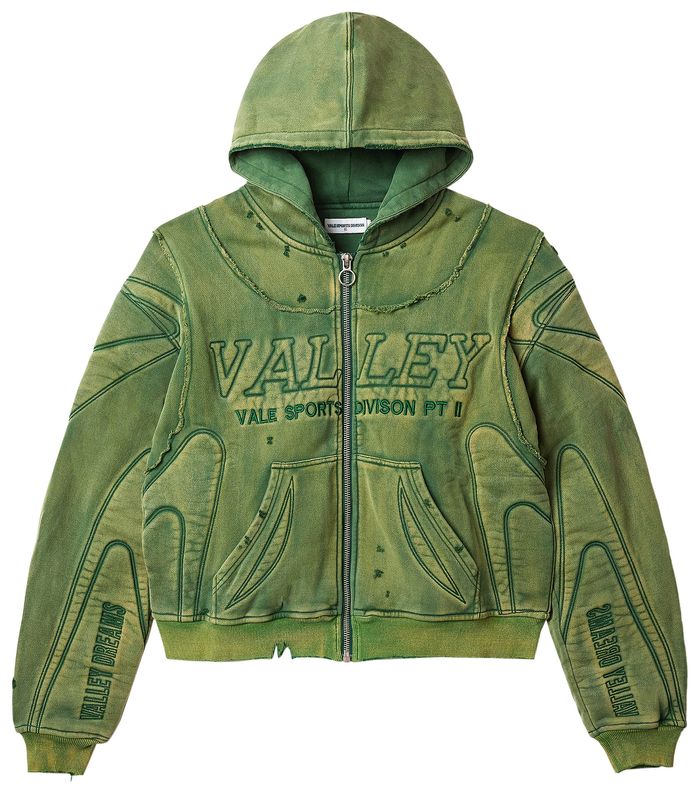 Vale Forever Armor Zip Up Hoodie “Green”