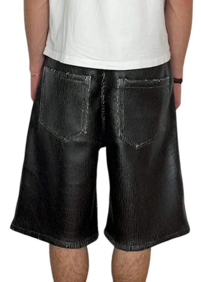 Shorts Leather “Cracked”
