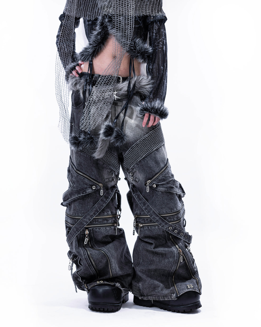 Satsun Night Heavy-Duty Denim Pants “Washed Black”