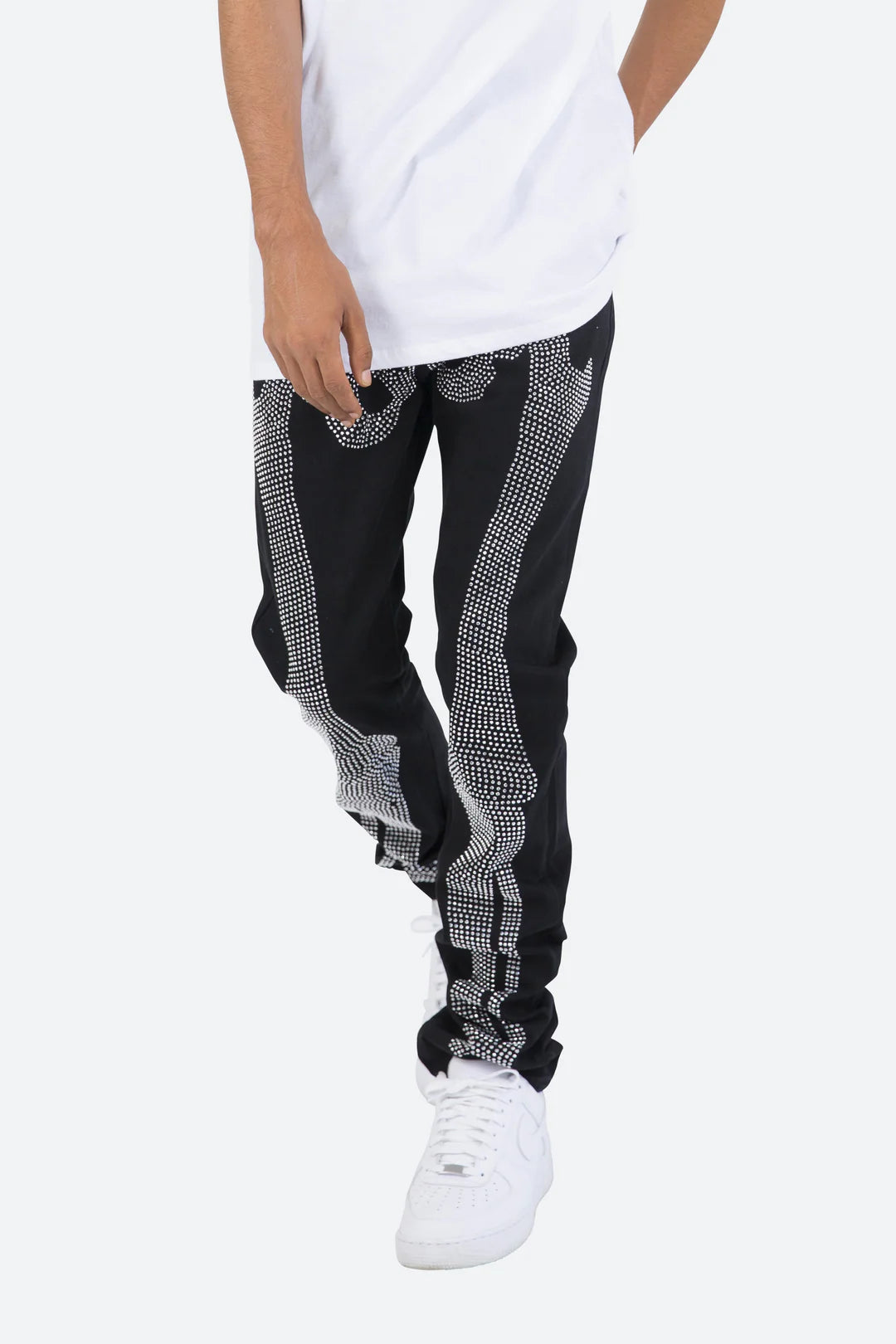 Calça Skeleton Cristal Denim “Black”