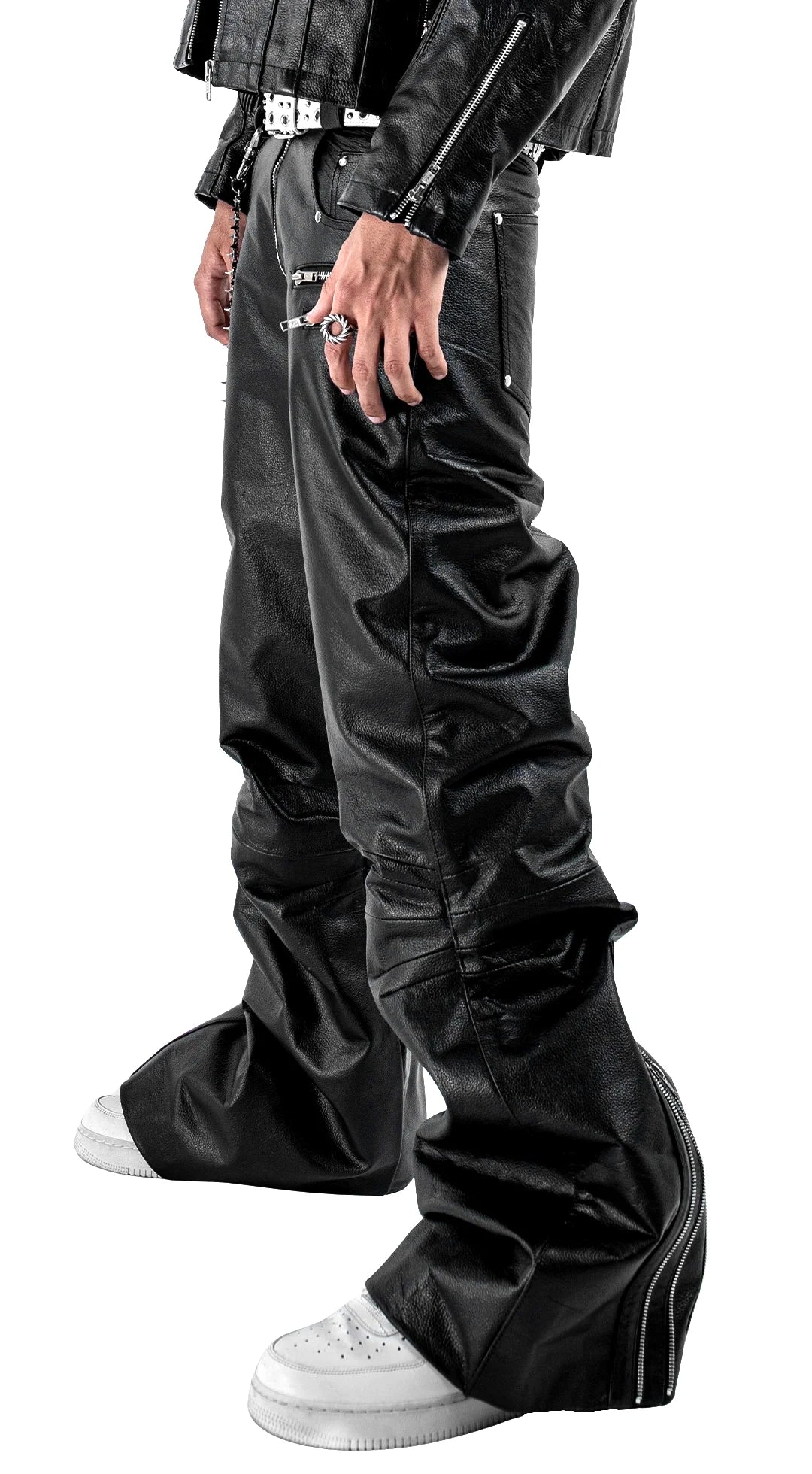 PHTMNE Calça Leather “Slate”