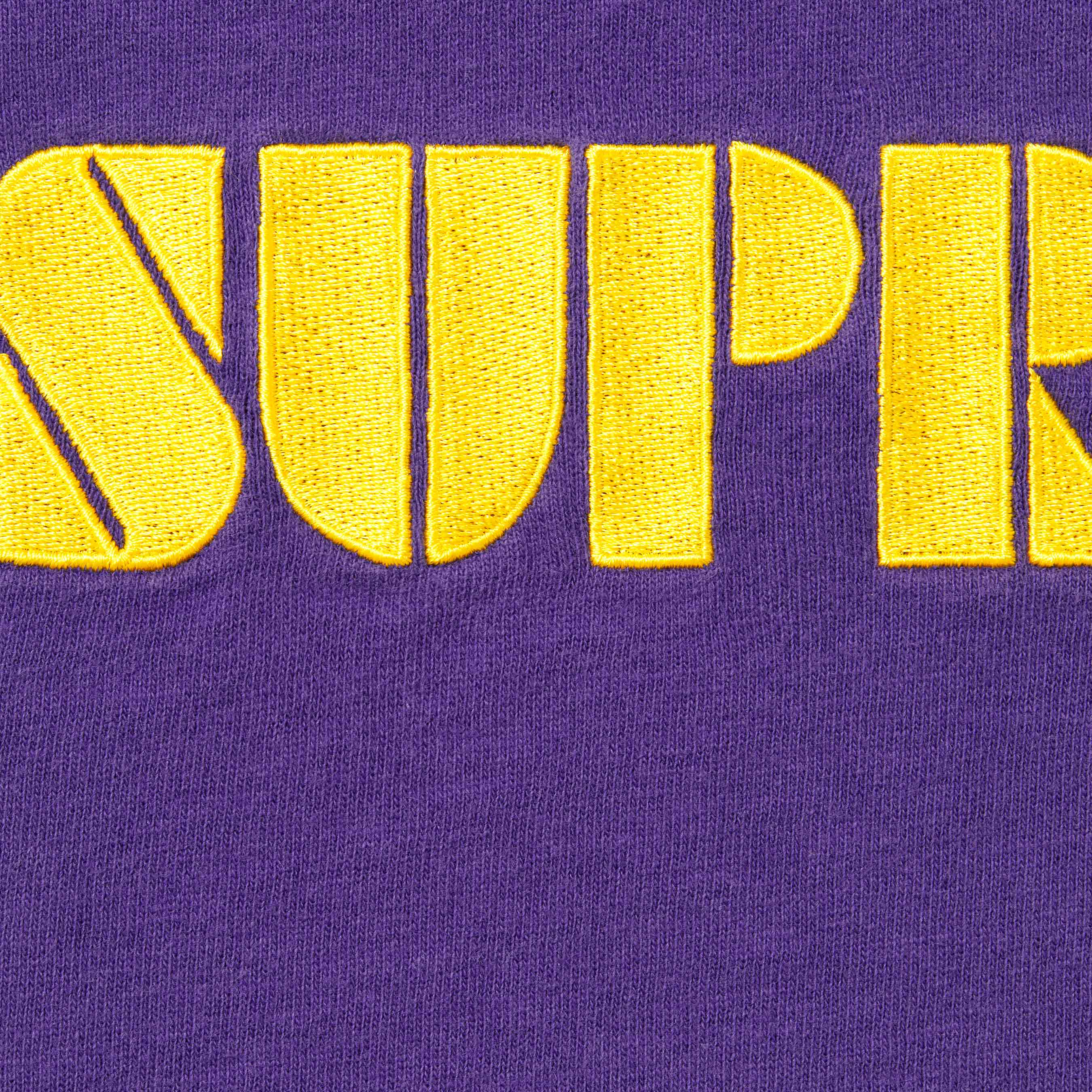 Supreme Stencil Embroidered S/S “Purple”