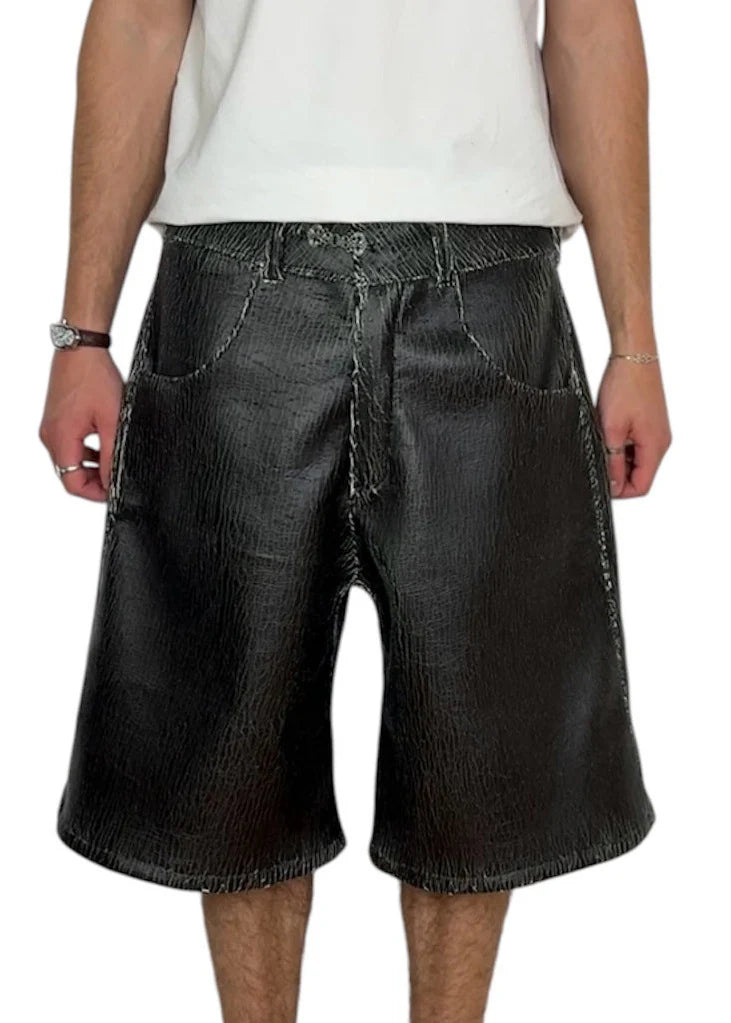 Shorts Leather “Cracked”