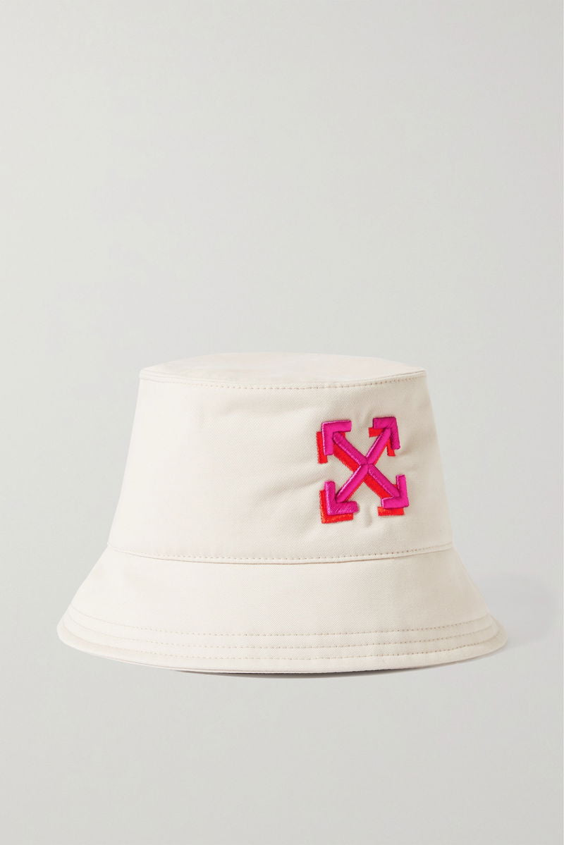 Off-White Cotton Twill Bucket Hat