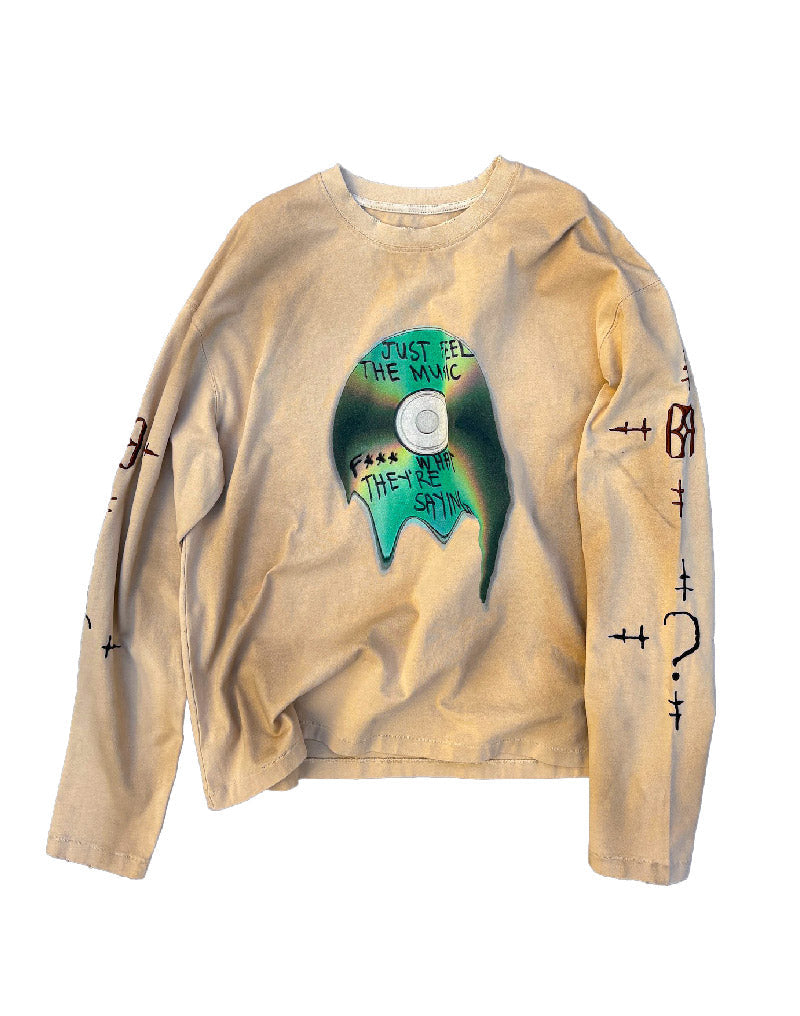 Birth of a Royal Child Distressed Long-sleeve Tee “Stained”