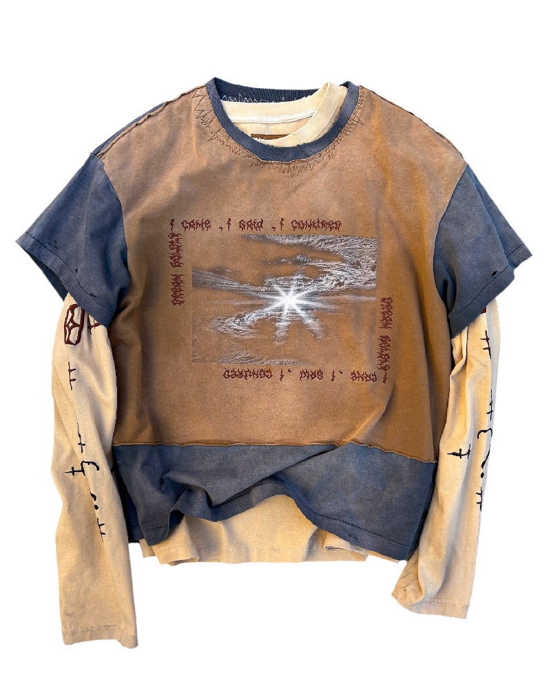 Birth of a Royal Child Distressed Long-sleeve Tee “Stained”