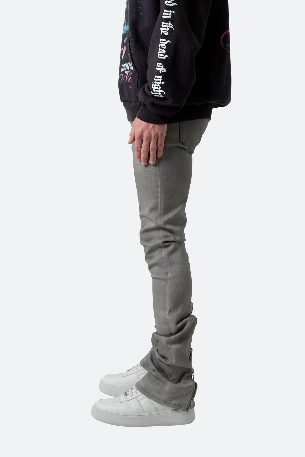 Calça Convertible Skinny Denim “Grey”