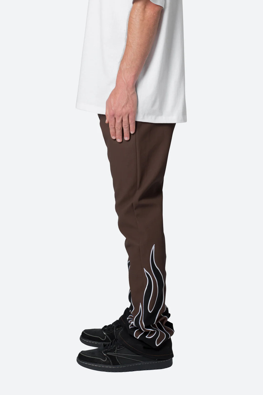 Calça Leather Flare Flame “Brown”