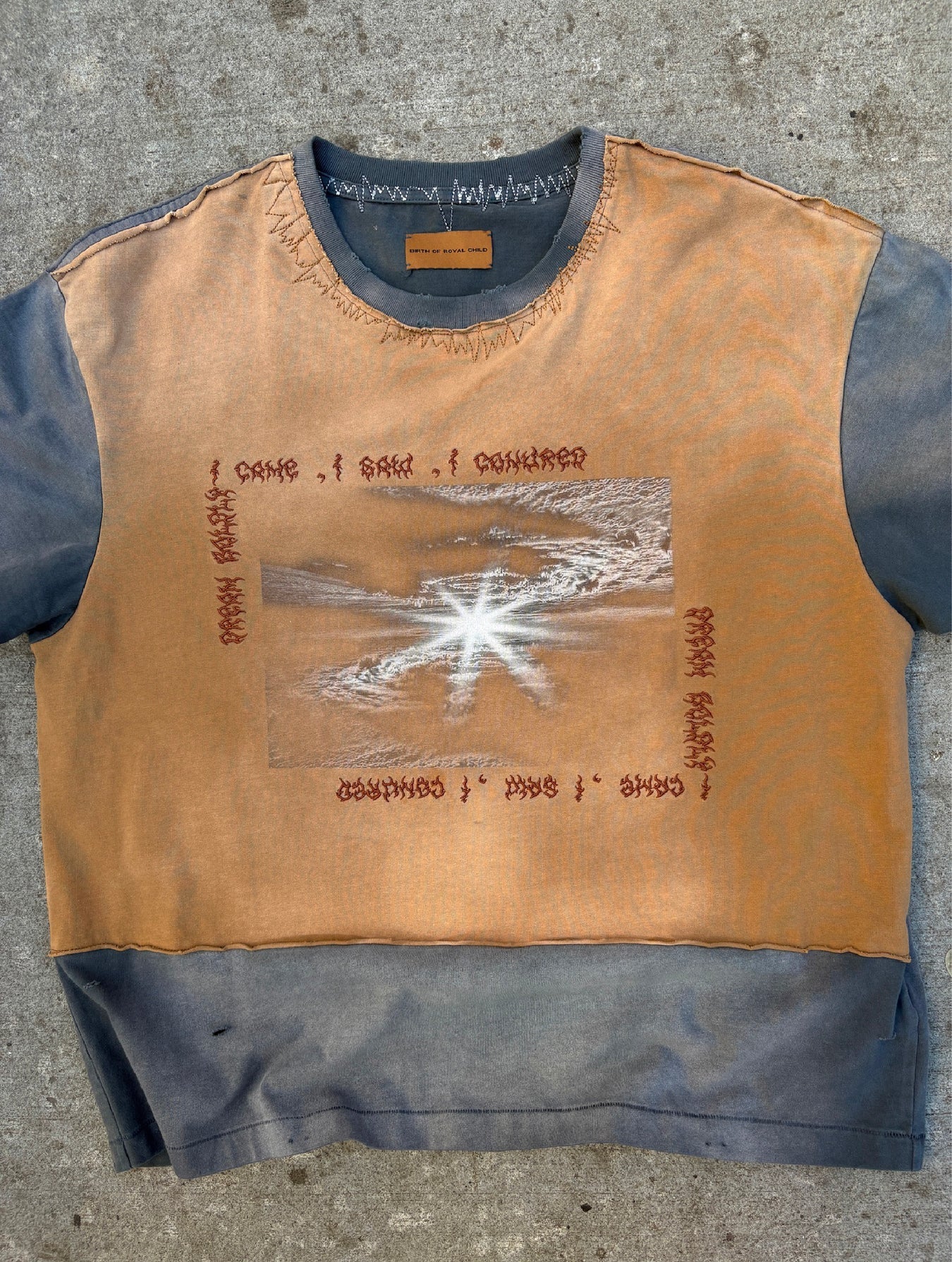 Birth of a Royal Child Distressed Long-sleeve Tee “Stained”