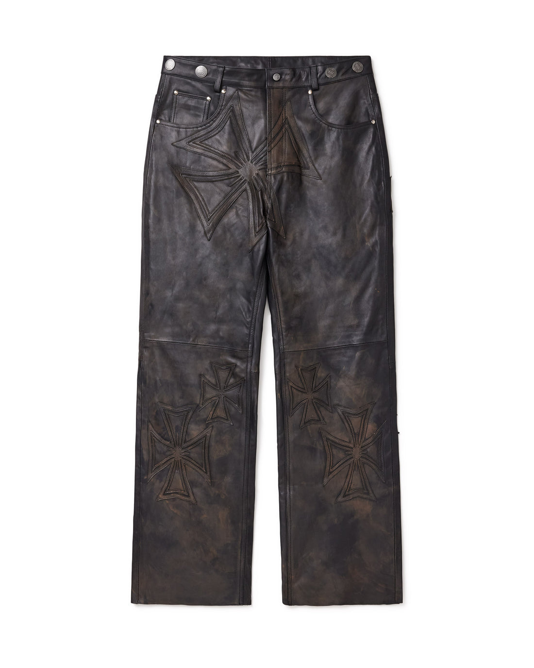 Calça Vale Forever “Leather Croxxx Denim”