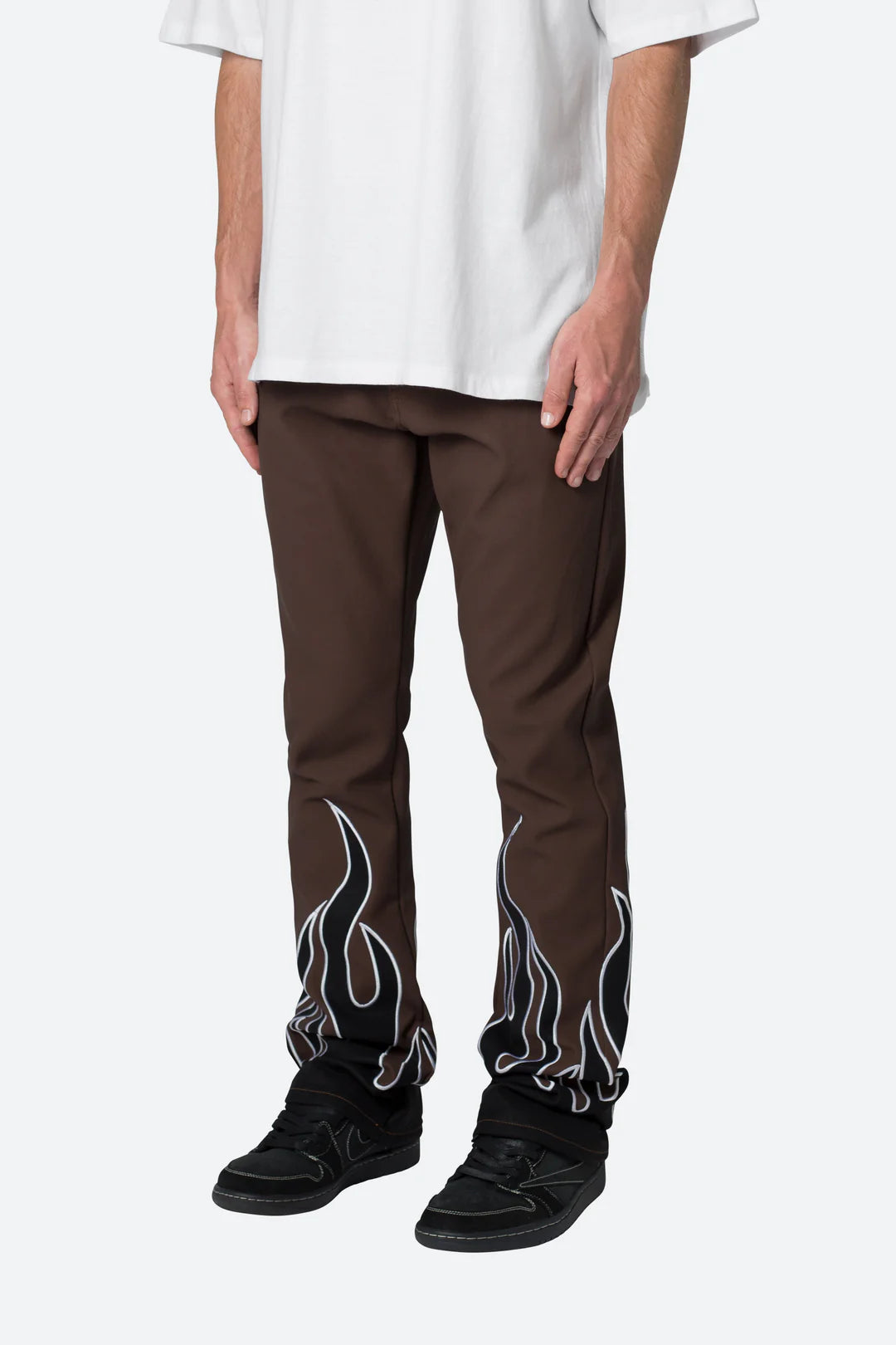 Calça Leather Flare Flame “Brown”