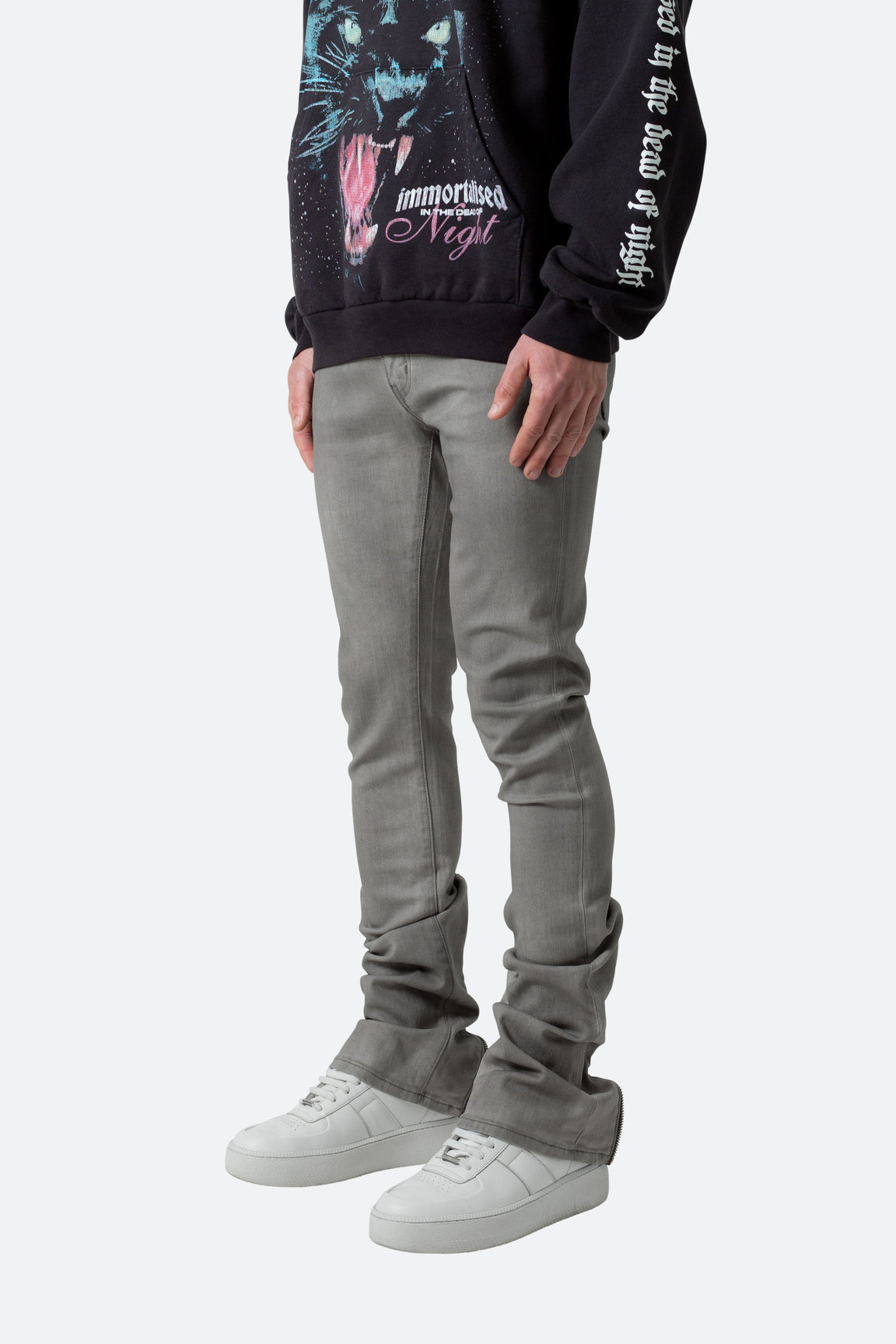 Calça Convertible Skinny Denim “Grey”