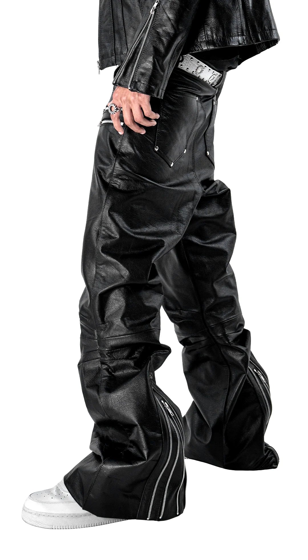 PHTMNE Calça Leather “Slate”