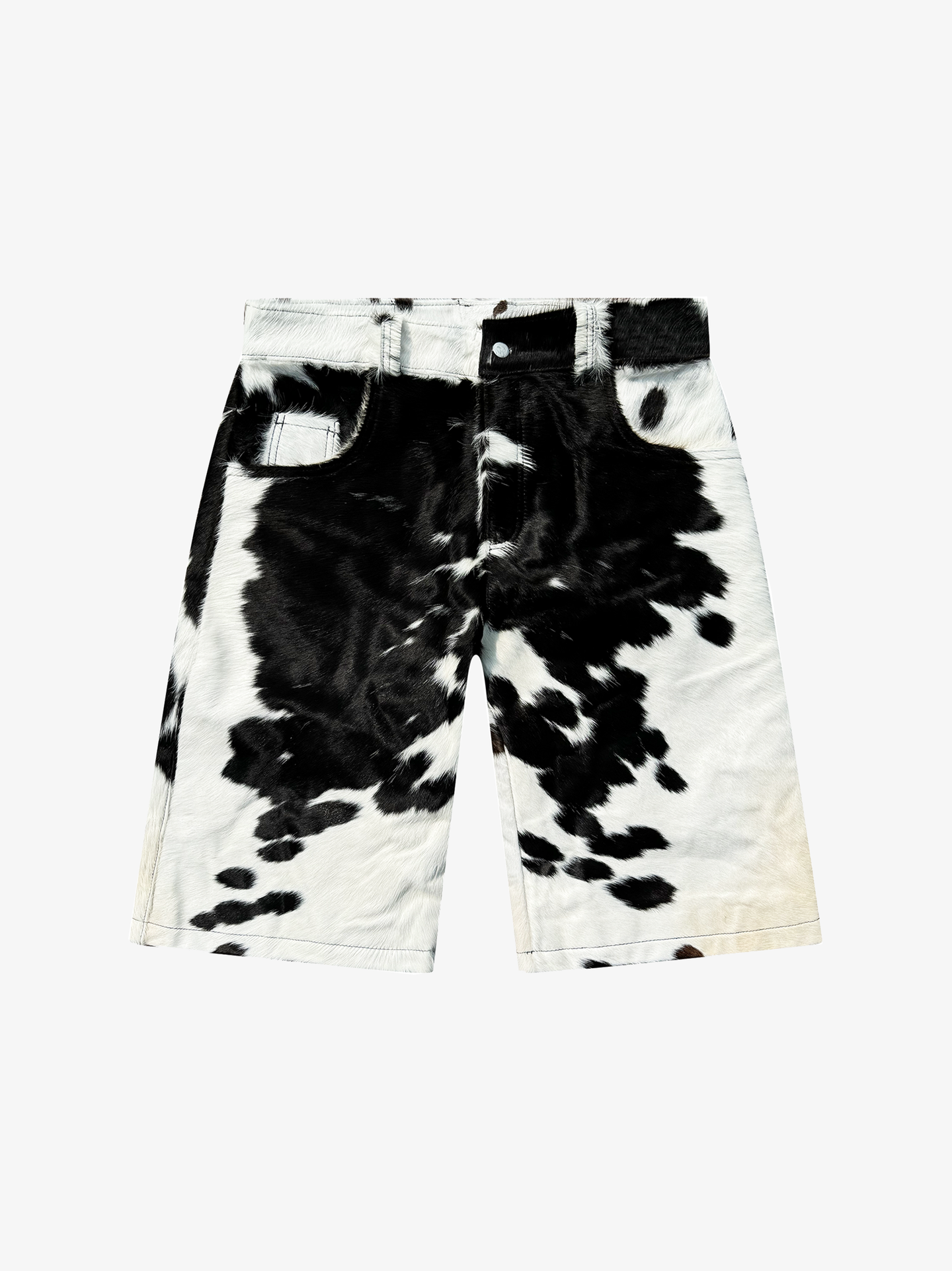 Short Flared Cowhide “Black/White”