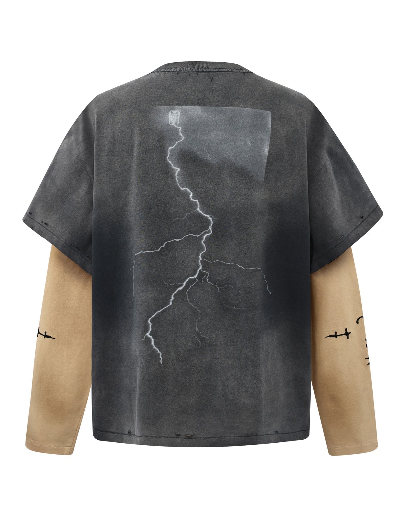 Birth of a Royal Child Distressed Long-sleeve Tee “Stained”