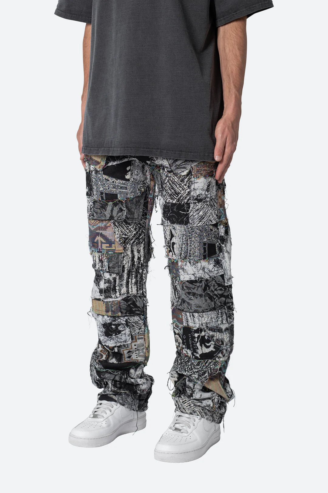 Calça Paneled Blanket “Black/White”