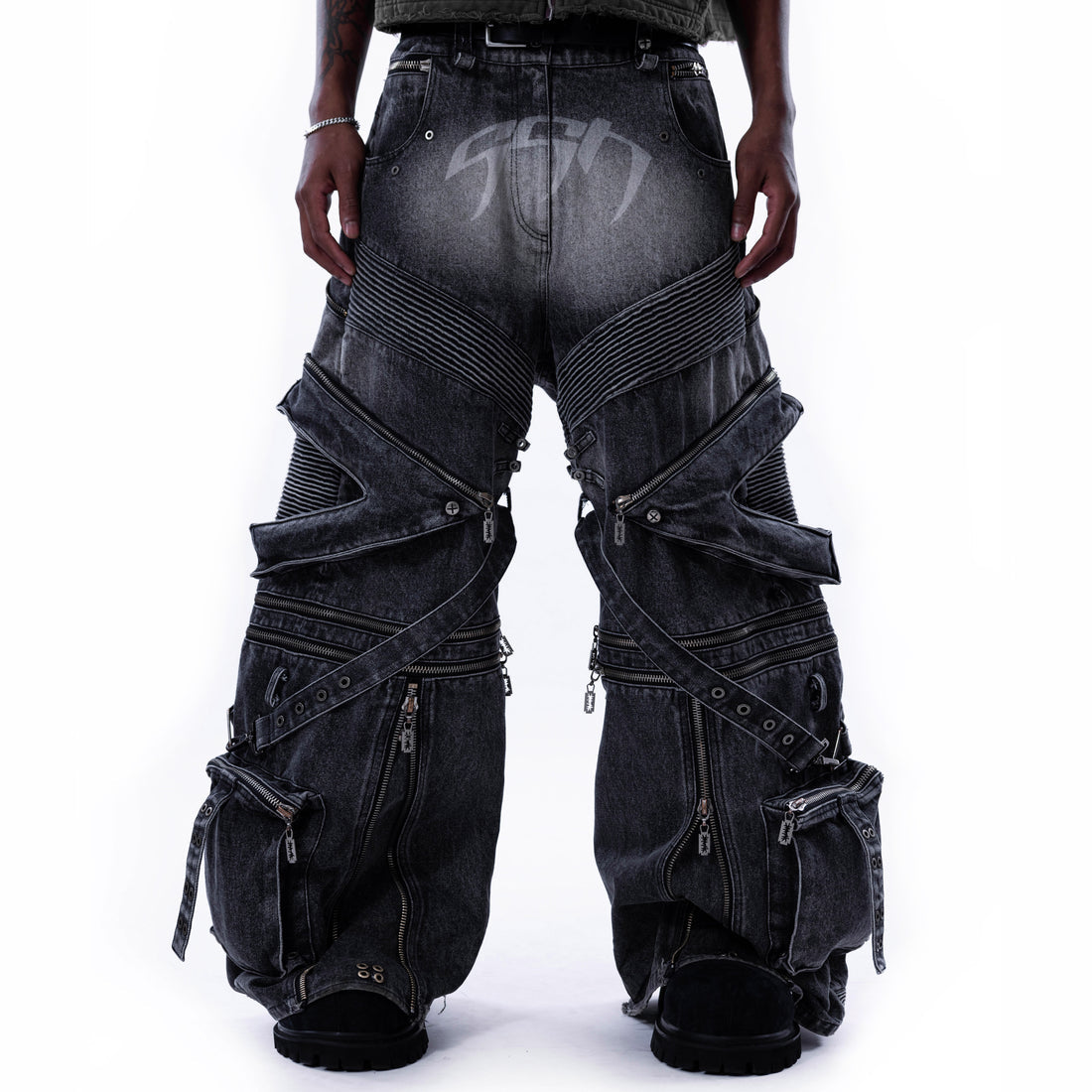 Satsun Night Heavy-Duty Denim Pants “Washed Black”