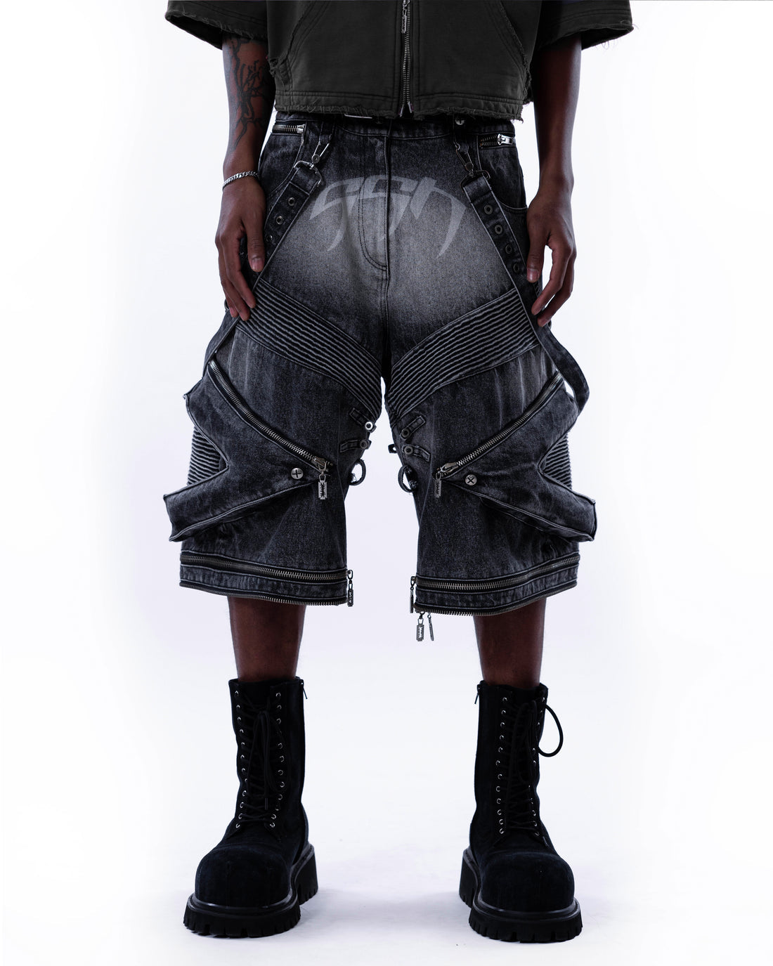 Satsun Night Heavy-Duty Denim Pants “Washed Black”