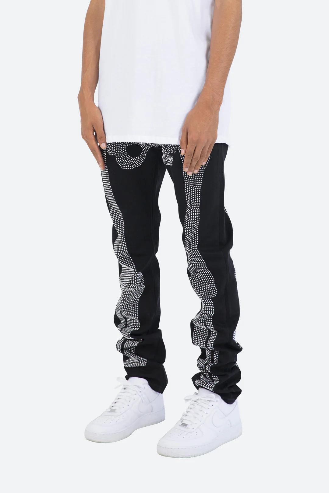 Calça Skeleton Cristal Denim “Black”