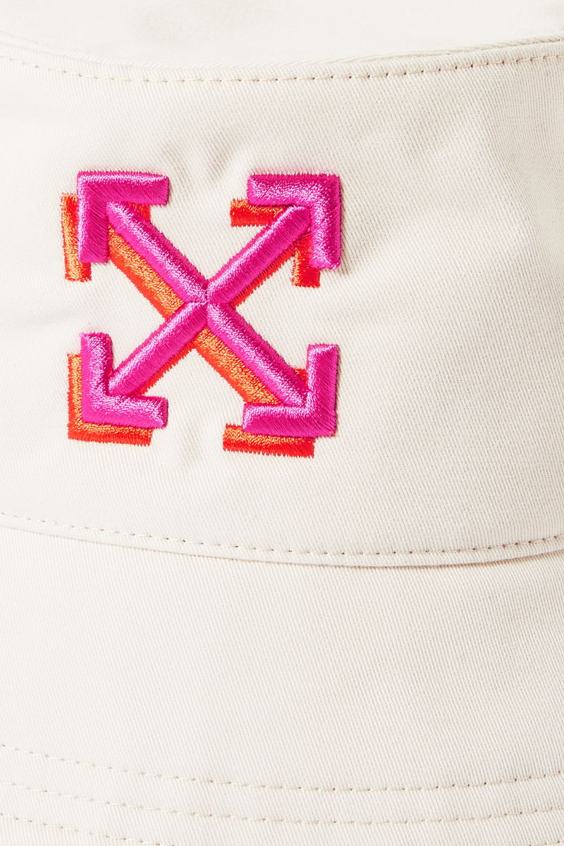 Off-White Cotton Twill Bucket Hat