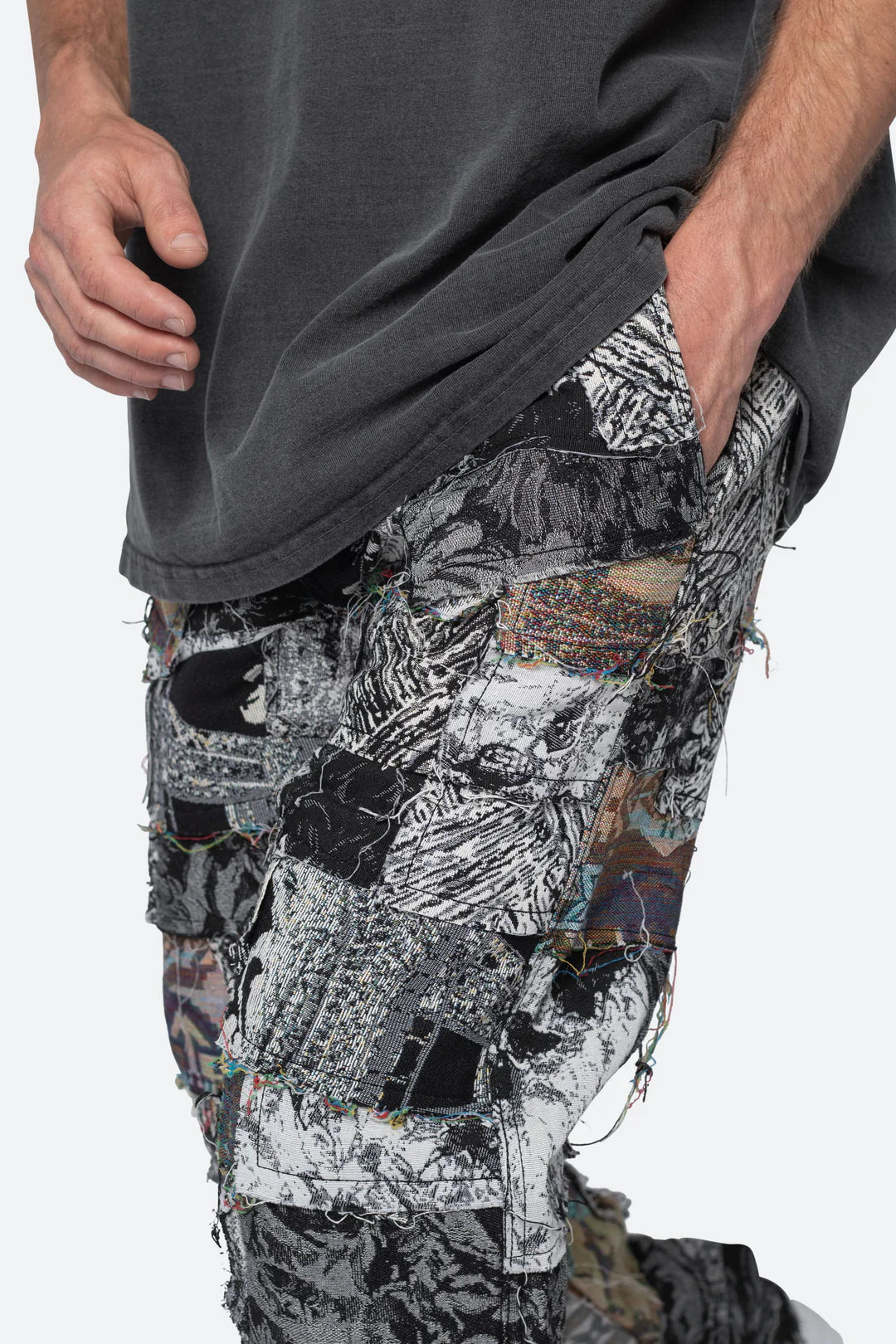 Calça Paneled Blanket “Black/White”