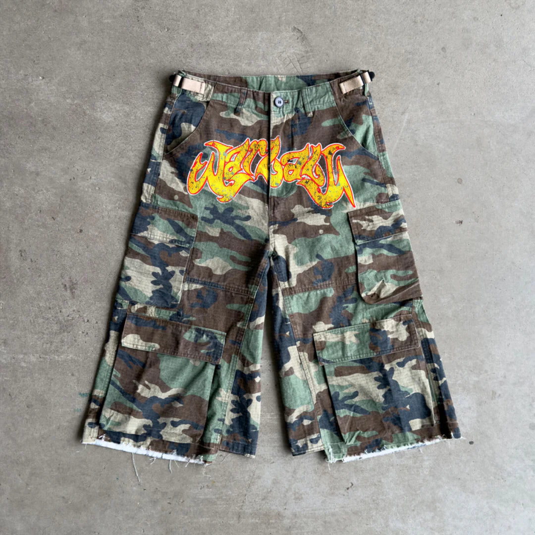 Bravest Camo Cargo Shorts “War Baby”